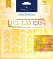 🎨 faber-castell ice layers - adhesive texture stencils (arrow): unleash your creative designs! logo