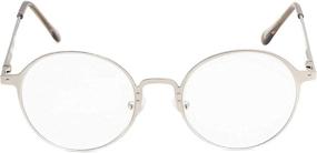 img 2 attached to 👓 Enhance Your Reading Experience with Reducblu Round Metal Reading Glasses for Women and Men - Clear Lens