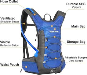 img 3 attached to 🎒 RESVIN Hydration Pack Backpack: Stay Hydrated on Outdoor Adventures with 2L Water Bladder