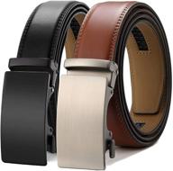 👨 2 pcs eco-friendly sliding ratchet adjustable belts - must-have men's accessories logo