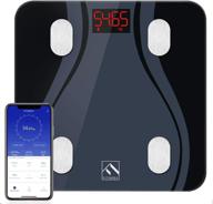 📊 fitindex smart bluetooth body fat scale: upgraded app, high precision monitor – 396lb/180kg, black logo