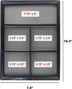 img 2 attached to Eltow Cutlery Utensil Holder - 5 Slot Organizer Caddy for Cups, Forks, Spoons, Plates, Napkins, Condiments and More - Mesh Silverware Holder for Efficient Kitchen Organization and Home Décor