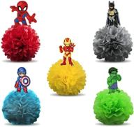 superhero centerpieces party supplies decorations logo