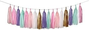 img 2 attached to 🦄 GUZON 30 PCS Unicorn Pastel Tissue Paper Tassel DIY Party Garland Decoration for All Events & Occasions