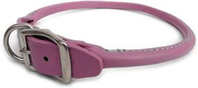 img 1 attached to Pink Auburn Leathercrafters Rolled Dog Collar - 12 Inch