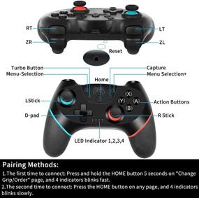 img 3 attached to 🎮 Diswoee & Diswoe Wireless Pro Controller Gamepad for Nintendo Switch - Amibo Support, Wakeup, Screenshot, Vibration Functions, Black