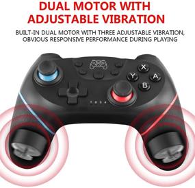 img 1 attached to 🎮 Diswoee & Diswoe Wireless Pro Controller Gamepad for Nintendo Switch - Amibo Support, Wakeup, Screenshot, Vibration Functions, Black