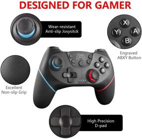 img 2 attached to 🎮 Diswoee & Diswoe Wireless Pro Controller Gamepad for Nintendo Switch - Amibo Support, Wakeup, Screenshot, Vibration Functions, Black