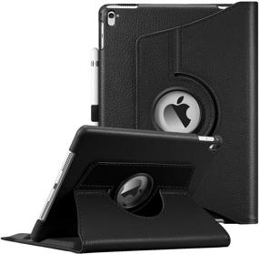 img 4 attached to Fintie Case for iPad Pro 9.7 - 360° Rotating Stand 📱 Cover with Auto Sleep/Wake for iPad Pro 9.7 inch (2016 Version), Black