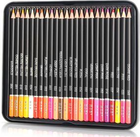 img 1 attached to 🌈 72 Professional Soft Wax-Based Colored Pencils Set for Adult Coloring, Drawing, Sketching, and Shading - Premium Art Pencil Set for Beginners and Artists - Ideal Gift