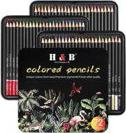 🌈 72 professional soft wax-based colored pencils set for adult coloring, drawing, sketching, and shading - premium art pencil set for beginners and artists - ideal gift logo