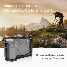 img 1 attached to 📸 Enhance Your Panasonic Lumix DC-S1 and S1R with SmallRig Camera Cage CCP2345, Featuring Cold Shoe and NATO Rail