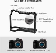 📸 enhance your panasonic lumix dc-s1 and s1r with smallrig camera cage ccp2345, featuring cold shoe and nato rail logo