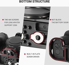 img 3 attached to 📸 Enhance Your Panasonic Lumix DC-S1 and S1R with SmallRig Camera Cage CCP2345, Featuring Cold Shoe and NATO Rail