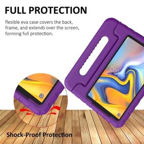 img 1 attached to BMOUO Kids Case for Samsung Galaxy Tab A 8.0 2018 SM-T387 - Purple, Shockproof Lightweight Protective Handle Stand Kids Case for Galaxy Tab A 8.0 Inch 2018 Release SM-T387