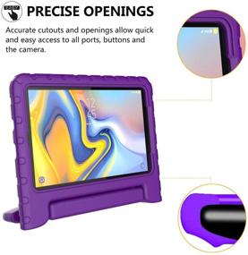 img 2 attached to BMOUO Kids Case for Samsung Galaxy Tab A 8.0 2018 SM-T387 - Purple, Shockproof Lightweight Protective Handle Stand Kids Case for Galaxy Tab A 8.0 Inch 2018 Release SM-T387