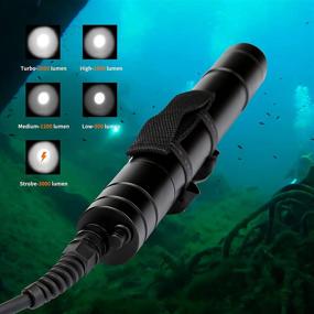 img 1 attached to Odepro Flashlight Adjustable Underwater Exploration