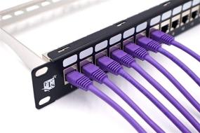 img 2 attached to 💻 ETC 24-Port CAT6A FTP Shielded 1U Patch Panel, Loaded with Tool-Free Keystone Jacks, 19-Inch, Ideal for Rackmount or Wallmount