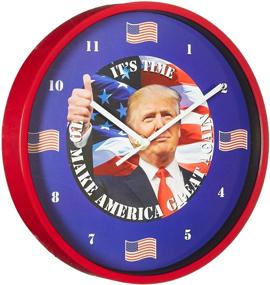 img 1 attached to 🕙 As Seen On TV E-0722 Trump Speech Clock, 10 in. Diameter, Blue