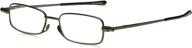 foster grant rectangular gavin fold flat reading glasses logo