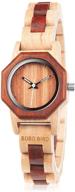 🌸 bobo bird women's 27mm handcrafted wooden watch | elegant lightweight wristwatch | natural red sandalwood with bracelet clasp | watches with gift box logo