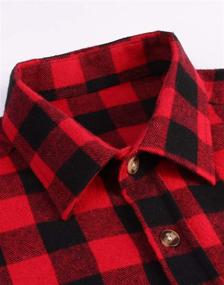 img 2 attached to Men's Regular Sleeve Button 👔 Flannel Shirts - Clothing in Shirts