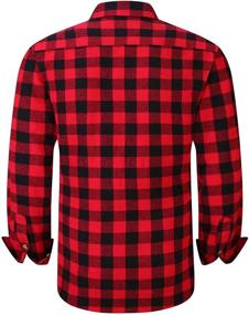 img 3 attached to Men's Regular Sleeve Button 👔 Flannel Shirts - Clothing in Shirts