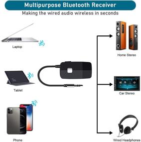 img 1 attached to Giveet Bluetooth V5.0 Receiver for Speaker: Wireless Portable Audio Adapter for Home Music Streaming, Car Stereo, 16H Battery, Dual Link