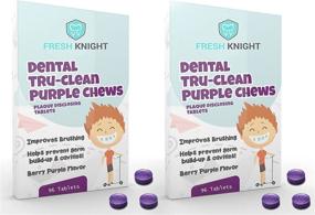 img 4 attached to Pack of 2 Dental Disclosing Tablets for Teeth - 96 Count, Ideal for Kids & Adults, Demonstrates Plaque Build-Up, Promotes Effective Teeth Cleaning, by Fresh Knight