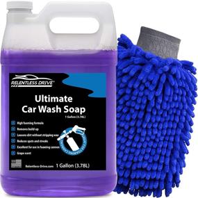img 4 attached to 🚗 Relentless Drive Ultimate Car Wash Soap Kit (Gallon) - Snow Foam Soap + Microfiber Mitt - Ideal for Foam Cannon, Pressure Washers, Boats, RVs