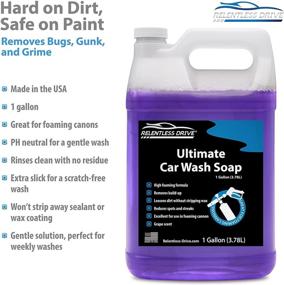 img 1 attached to 🚗 Relentless Drive Ultimate Car Wash Soap Kit (Gallon) - Snow Foam Soap + Microfiber Mitt - Ideal for Foam Cannon, Pressure Washers, Boats, RVs
