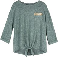 amy byer pocket tee shirt heathered girls' clothing logo