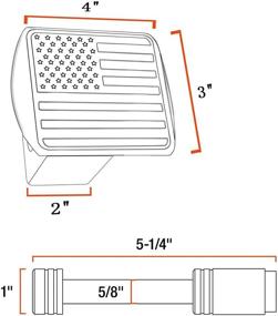 img 2 attached to Premium American Flag Metal Trailer Hitch Cover with 2-Inch Receiver and Heavy-Duty Lock