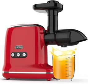 img 4 attached to ORFELD Cold Press Juicer: Maximize Juice Yield with Easy Cleaning - Ideal for Veggies & Fruits (Red)