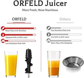 img 3 attached to ORFELD Cold Press Juicer: Maximize Juice Yield with Easy Cleaning - Ideal for Veggies & Fruits (Red)