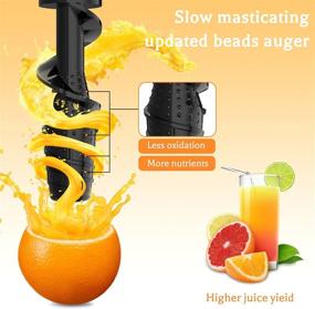 img 2 attached to ORFELD Cold Press Juicer: Maximize Juice Yield with Easy Cleaning - Ideal for Veggies & Fruits (Red)