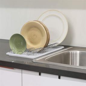 img 2 attached to 🔁 Efficient Chrome Plate Drying Rack with Drainboard by Simple Houseware: Optimal Kitchen Organization and Drying Solution