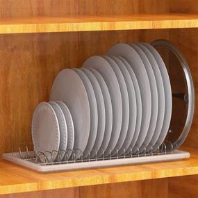 img 4 attached to 🔁 Efficient Chrome Plate Drying Rack with Drainboard by Simple Houseware: Optimal Kitchen Organization and Drying Solution