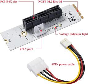 img 3 attached to Преобразователь PCI-E 4X в MZHOU 2 Pack: эффективное подключение для повышенной производительности