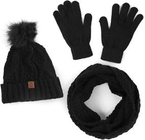 img 4 attached to Nollia Womens Beanie Gloves Infinity Outdoor Recreation