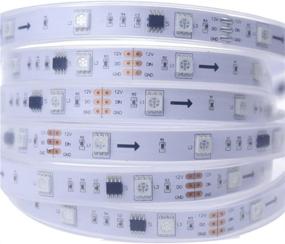 img 4 attached to 🚨 Programmable Alarmpore 5m WS2811 LED Strip: Waterproof Dream Magic Color 5050 BRG LED Light with Addressable Control