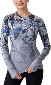 img 3 attached to Rodeel Crew Neck Athletic Moisture Thumbholes Women's Clothing and Swimsuits & Cover Ups