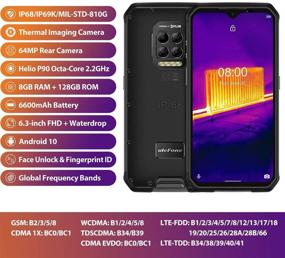 img 3 attached to 📱 Ulefone Armor 9 Rugged Cell Phones Unlocked with Thermal Imaging Camera and Endoscope Support, Helio P90, Android 10, 64MP Camera, 6600mAh Battery, 6.3 inch FHD+ Screen, NFC, OTG (No Endoscope)