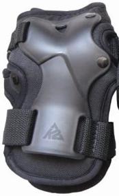 img 1 attached to 🛼 K2 Skates Men's XT Premium Wrist Guard in Black - Small