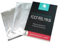 👣 top-rated foot peel mask socks for active men & women, powerful callus remover, exfoliating gel socks booties for dry skin & cracked heels relief, unveil soft feet (2 pairs) logo