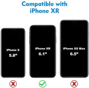 img 3 attached to 📱 CellEver Compatible with iPhone XR Case - Clear Heavy Duty Protective Case with Anti-Slip Grip and 2X Glass Screen Protector - Black - Designed for iPhone XR 6.1 inch