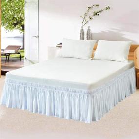 img 3 attached to 🛏️ Elegant White Twin Bed Skirt with 18 Inch Drop Length and Easy Fit Elastic - All Sizes and Colors Available!