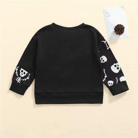 img 2 attached to Halloween Clothes Sweatshirt Toddler Skeleton