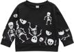 halloween clothes sweatshirt toddler skeleton logo