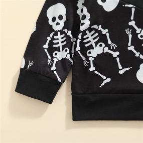 img 1 attached to Halloween Clothes Sweatshirt Toddler Skeleton